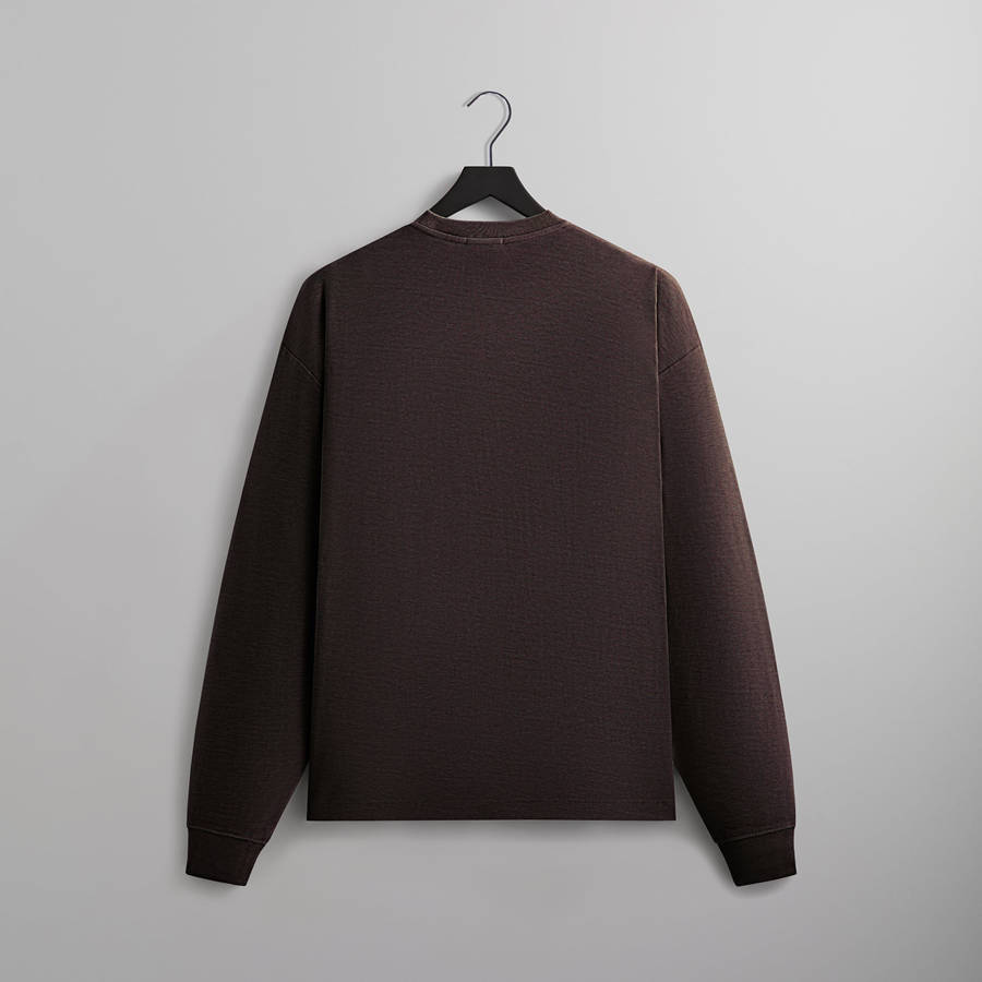 Brown Men Kith Long Sleeve Quinn T-Shirt | 0645-QUFOP