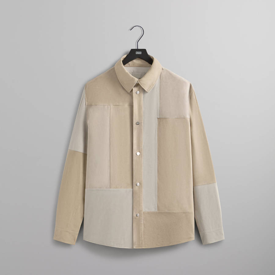 Brown Men Kith Mixed Suede Apollo Shirts | 4601-INACE