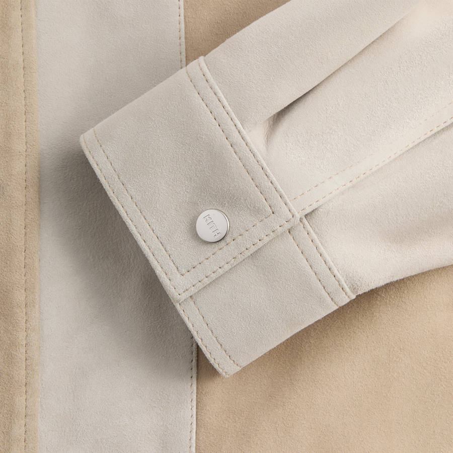 Brown Men Kith Mixed Suede Apollo Shirts | 4601-INACE