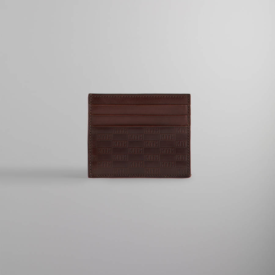 Brown Men Kith Monogram Card Holder Card Holder | 9613-HUCMY