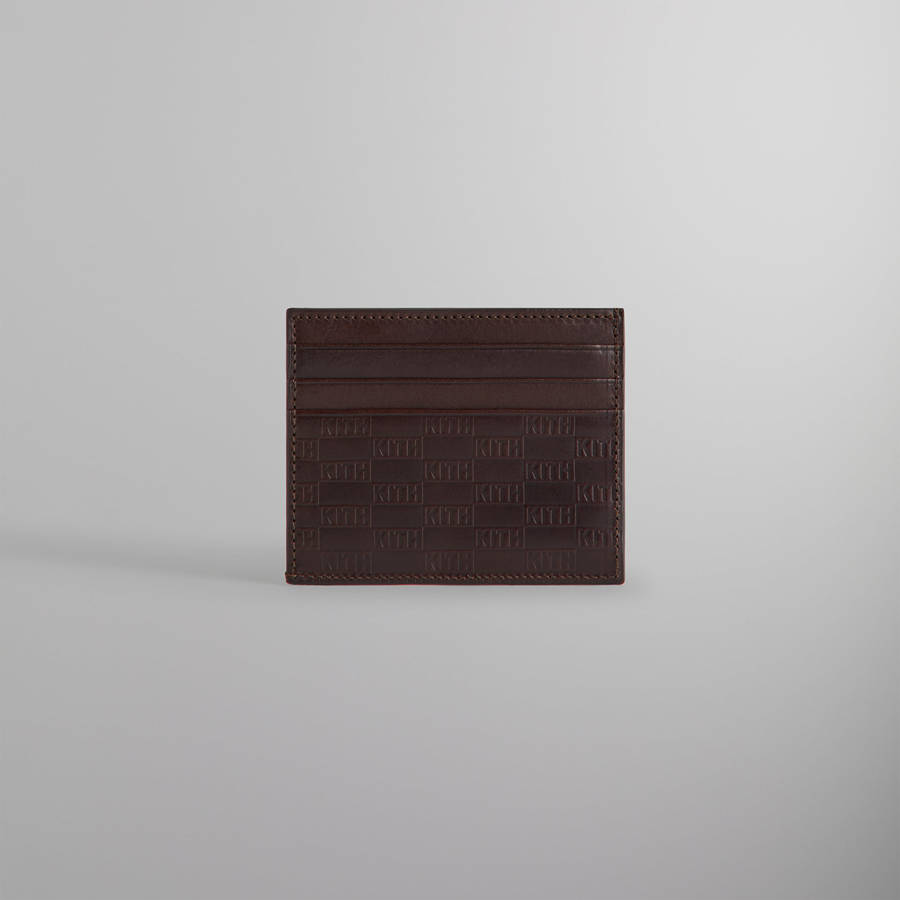 Brown Men Kith Monogram Card Holder Card Holder | 9613-HUCMY