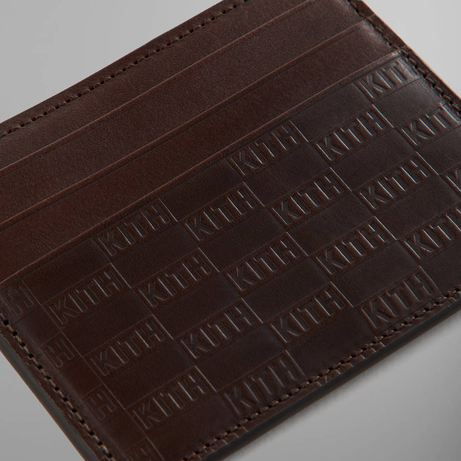 Brown Men Kith Monogram Card Holder Card Holder | 9613-HUCMY