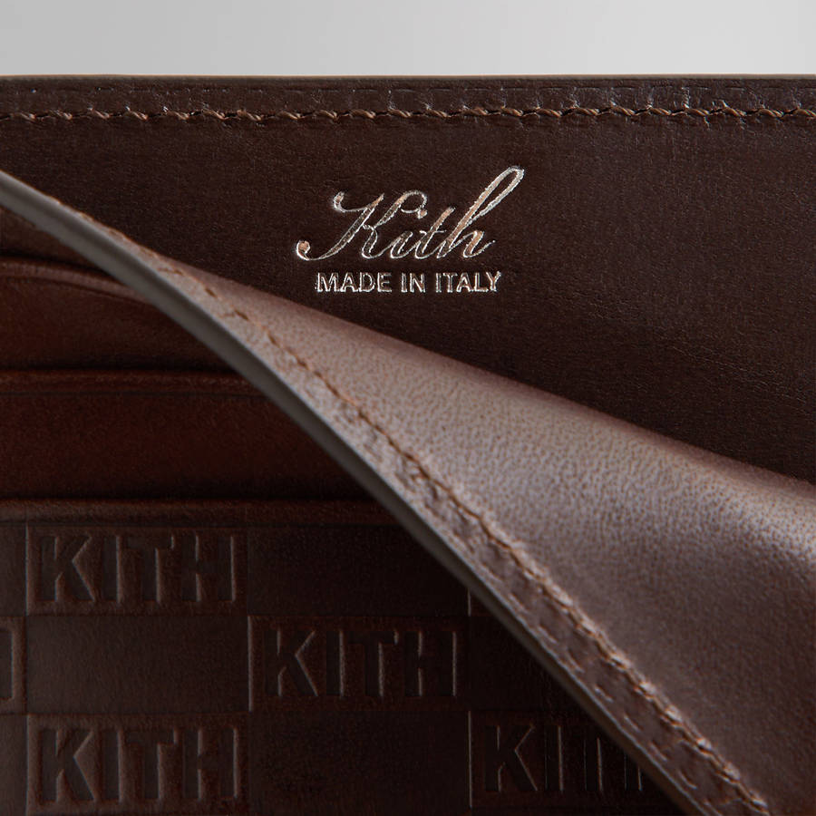 Brown Men Kith Monogram Card Holder Card Holder | 9613-HUCMY