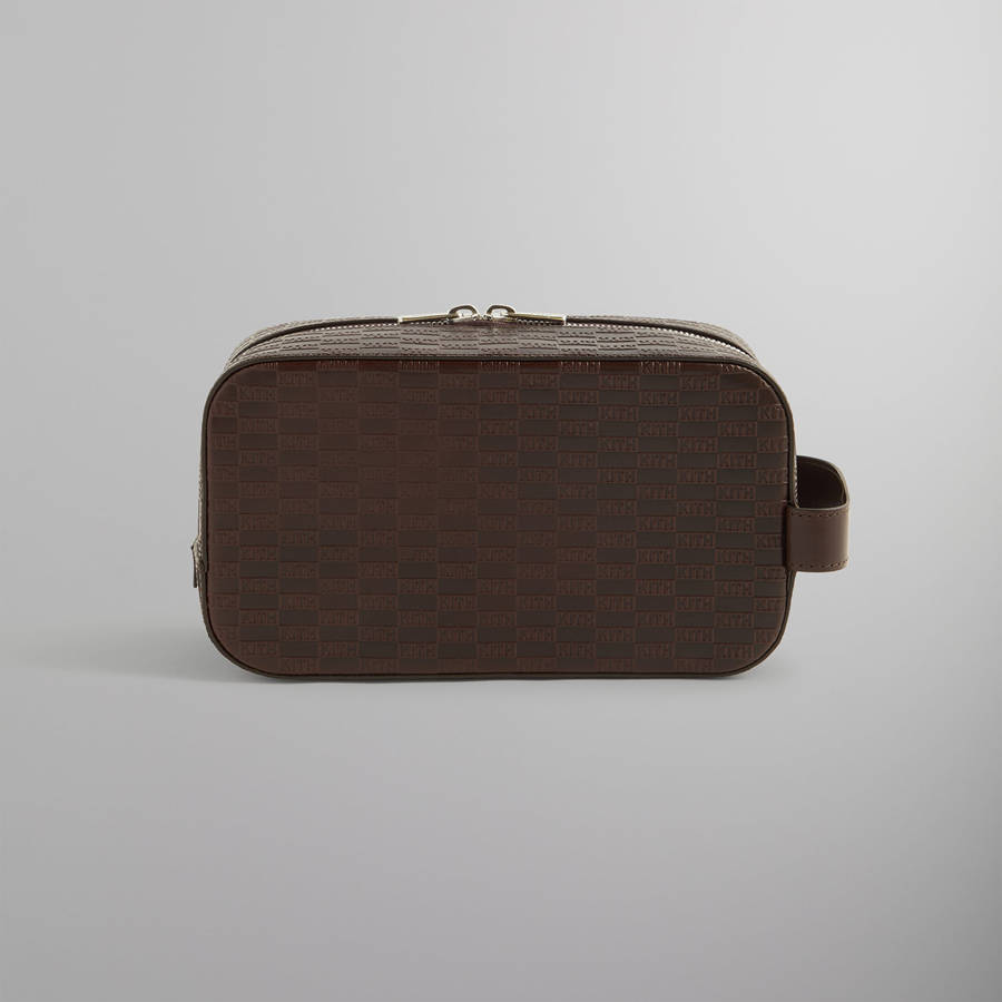 Brown Men Kith Monogram Dopp Kit Bags | 7243-MRKVO
