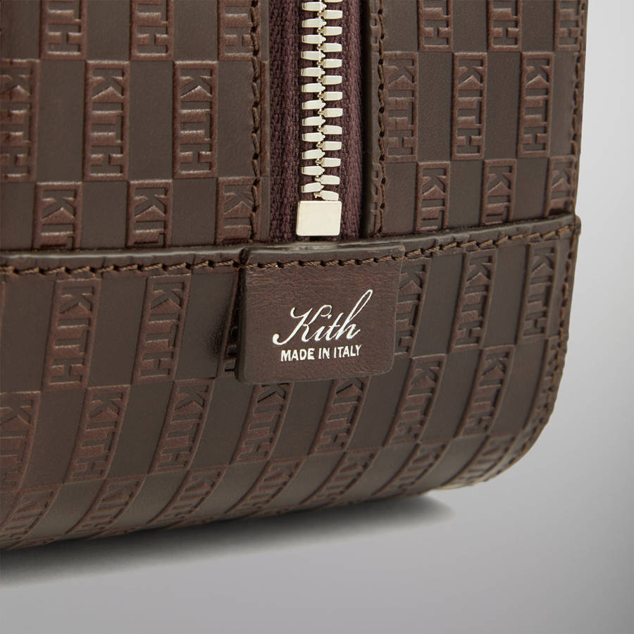 Brown Men Kith Monogram Dopp Kit Bags | 7243-MRKVO