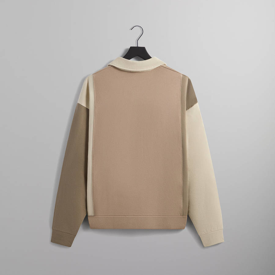 Brown Men Kith Nelson Collared Pullover Sweatshirts | 9648-IRTQS