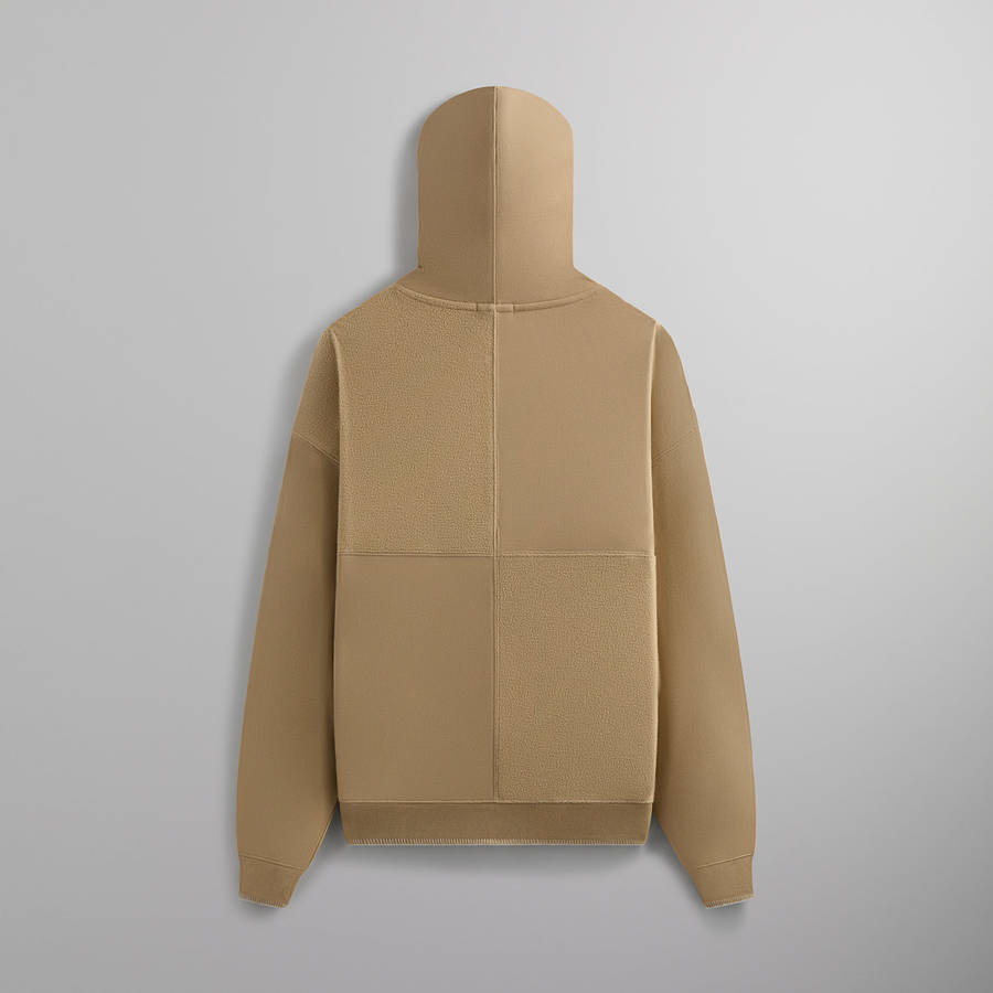 Brown Men Kith Panelled Nelson Hoodie.. Sweatshirts | 5376-EYLQN