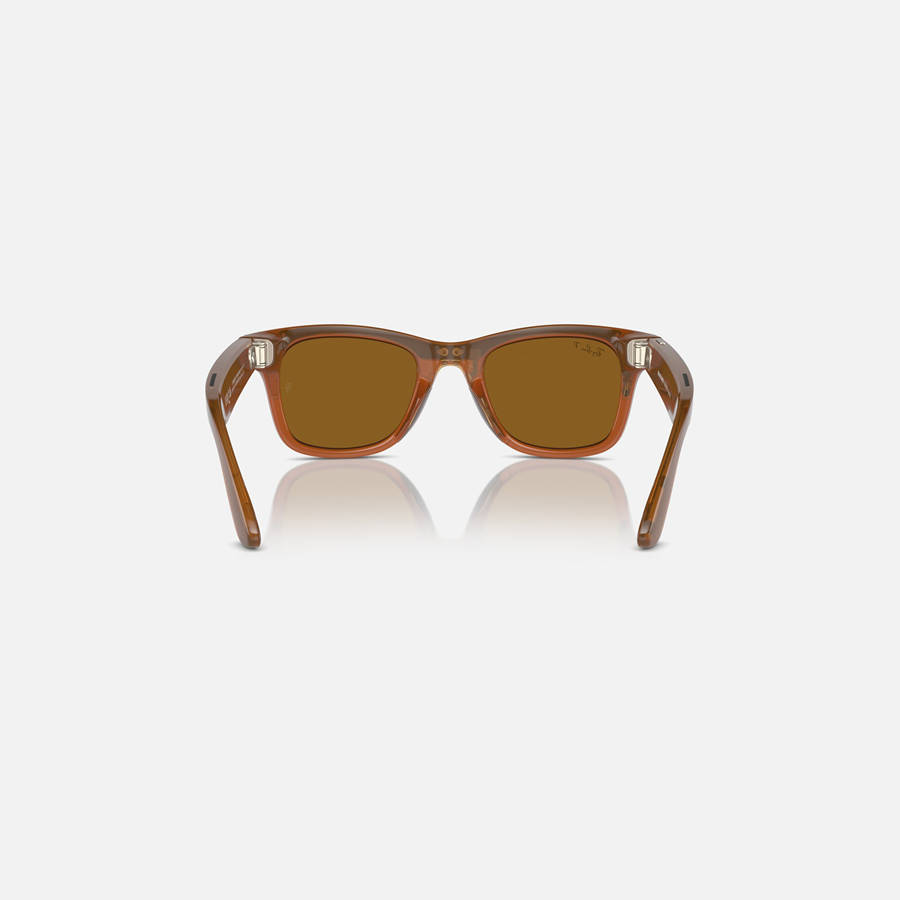 Brown Men Kith Ray Ban Meta Wayfarer Sunglasses | 8297-GJEYN