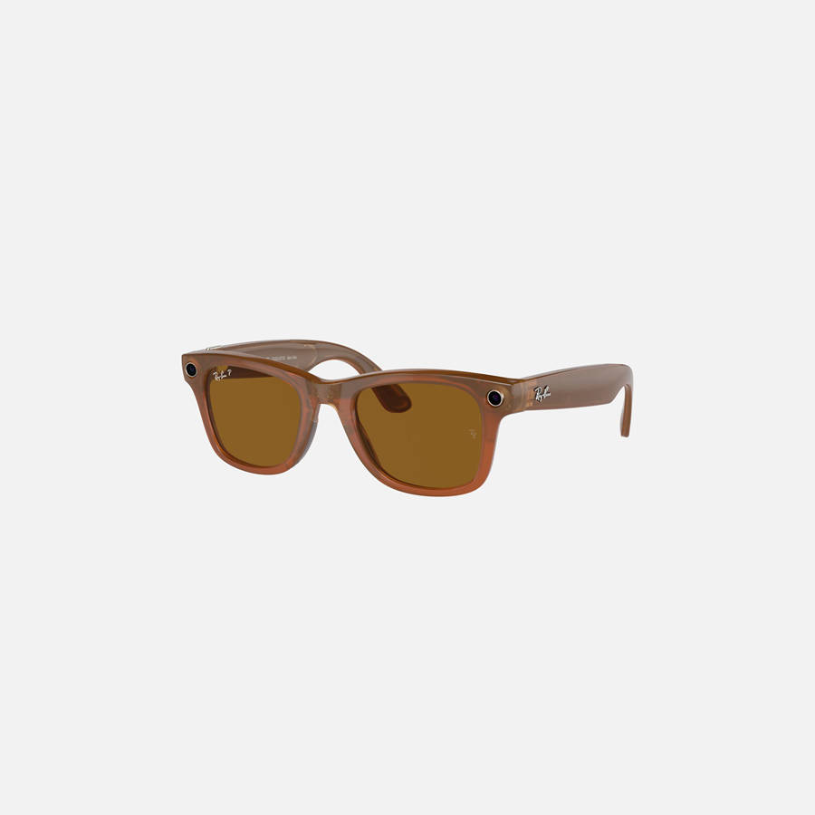 Brown Men Kith Ray Ban Meta Wayfarer Sunglasses | 8297-GJEYN