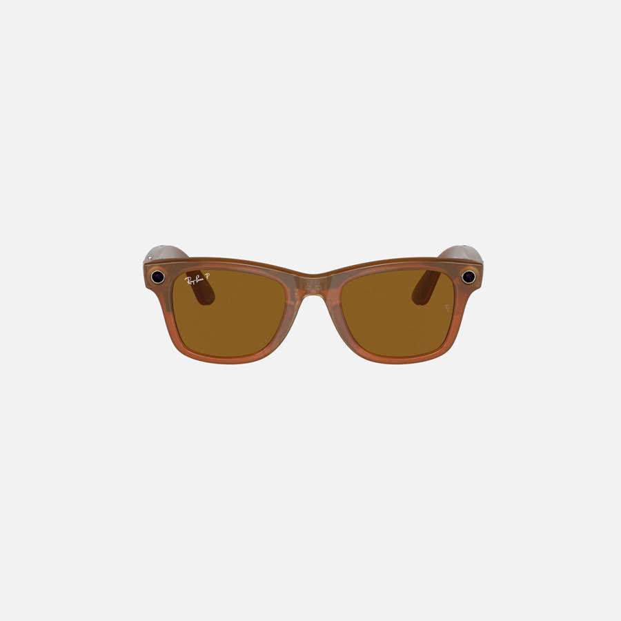 Brown Men Kith Ray Ban Meta Wayfarer Sunglasses | 8297-GJEYN