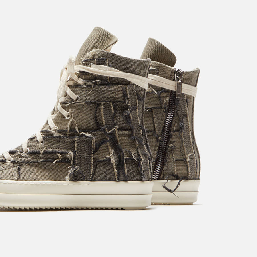 Brown Men Kith Rick Owens DRKSHDW Slashed Sneakers | 5963-HELFW
