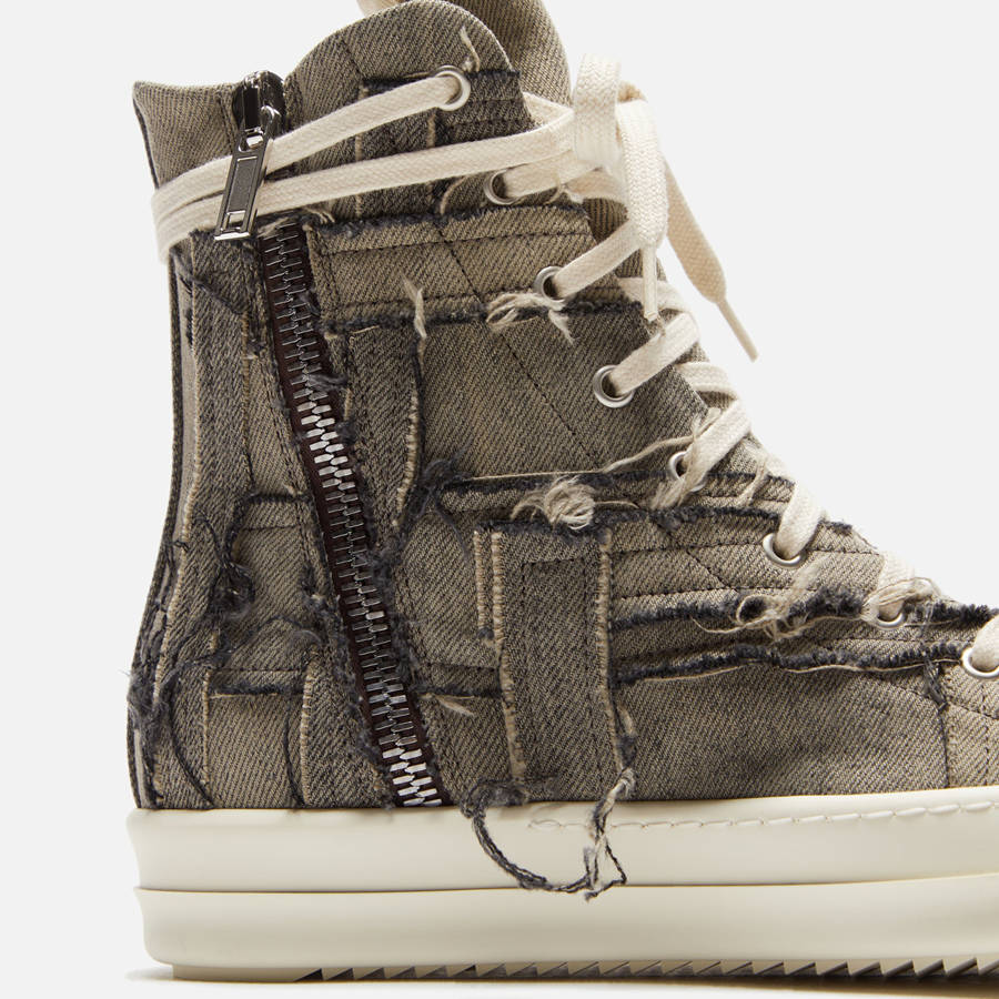 Brown Men Kith Rick Owens DRKSHDW Slashed Sneakers | 5963-HELFW