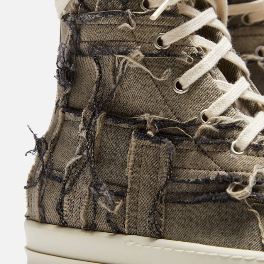 Brown Men Kith Rick Owens DRKSHDW Slashed Sneakers | 5963-HELFW