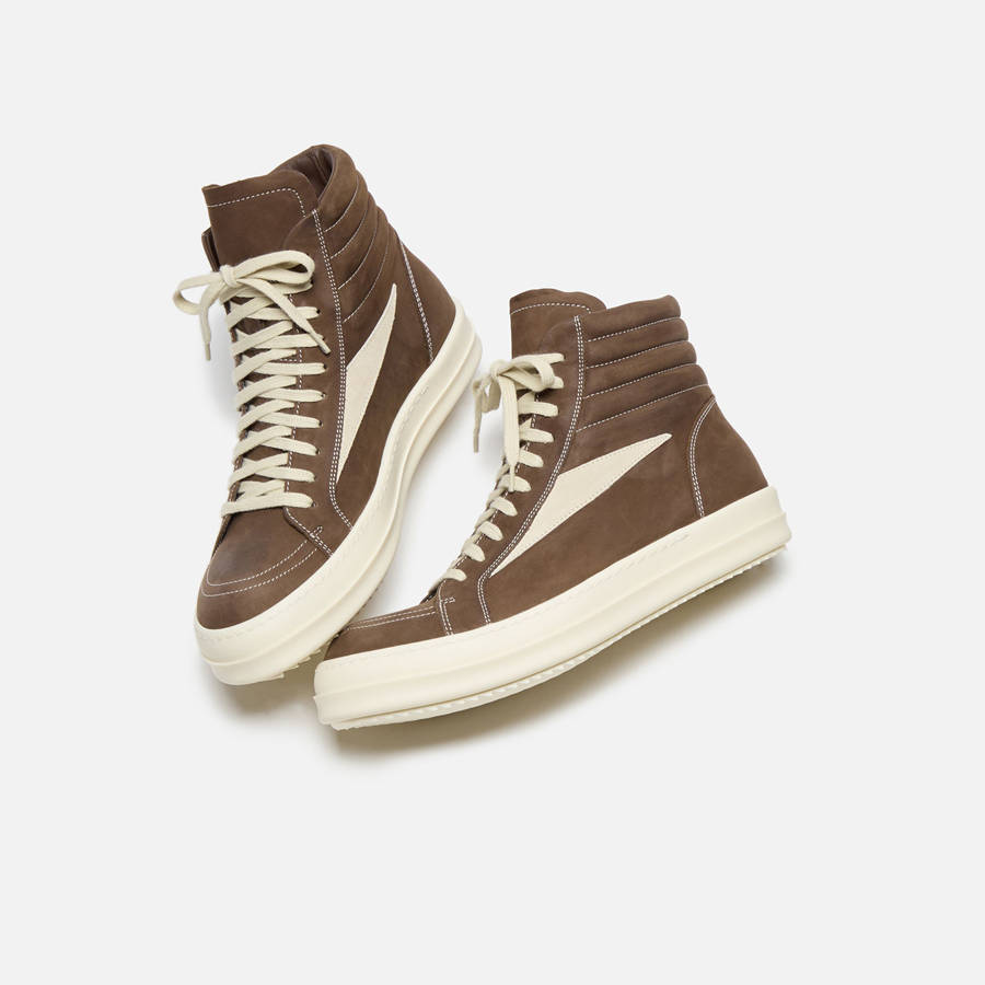 Brown Men Kith Rick Owens Vintage High Sneaker Sneakers | 4518-YQEWO