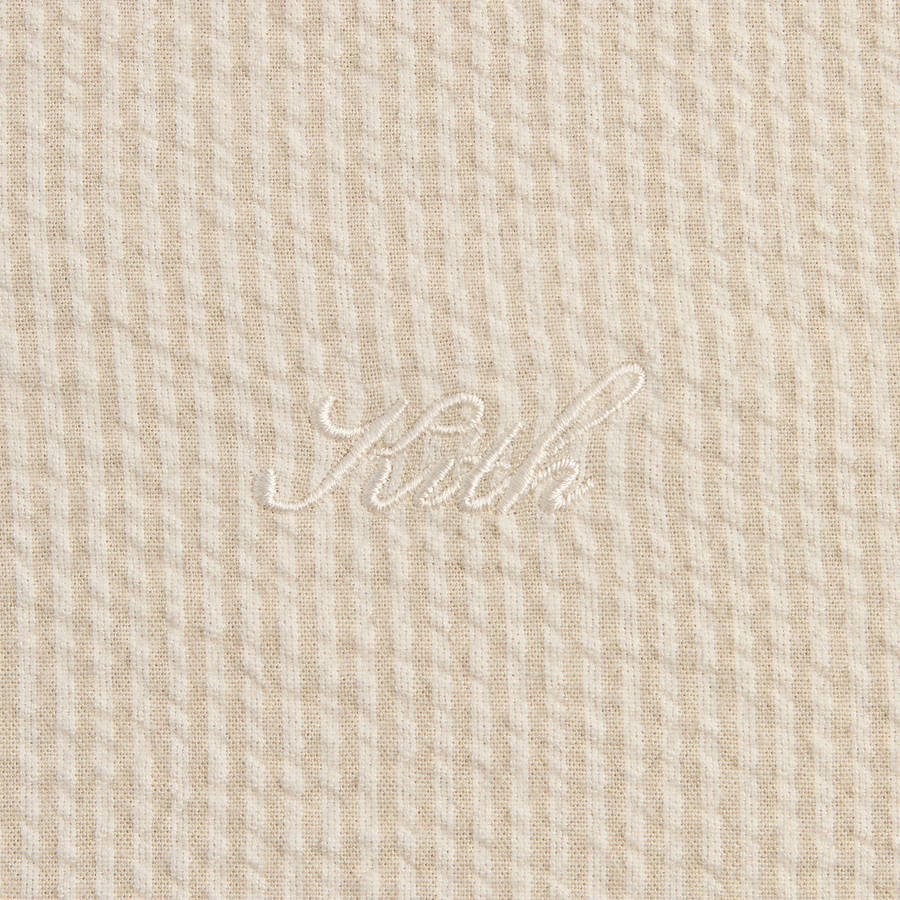 Brown Men Kith Seersucker Harway Polo Shirts | 6084-NYKSL
