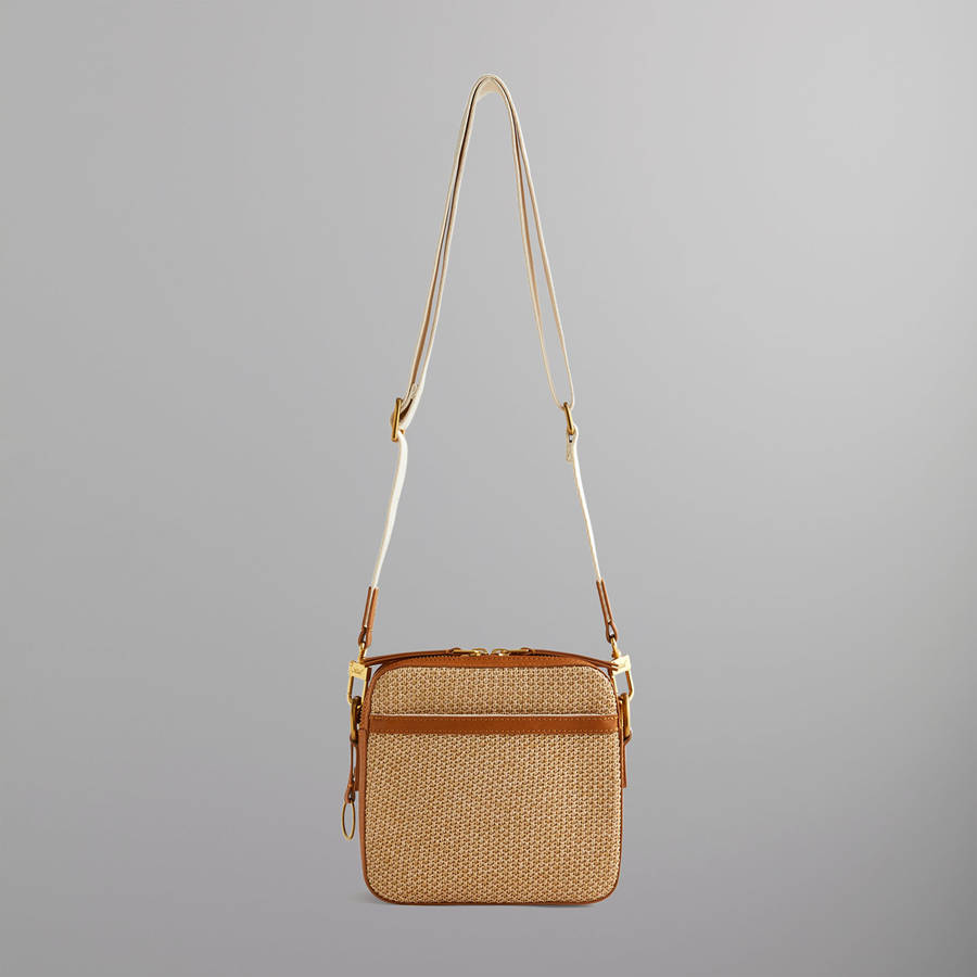 Brown Men Kith Sherman Raffia Crossbody Bags | 5901-ONMZR