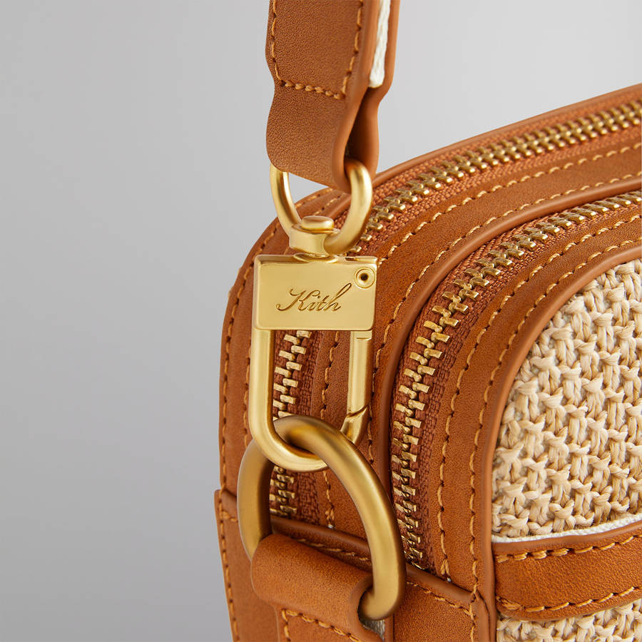 Brown Men Kith Sherman Raffia Crossbody Bags | 5901-ONMZR