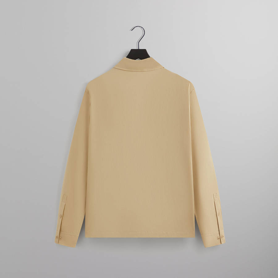 Brown Men Kith Silk Cotton Long Sleeve Boxy Collar Shirts | 1794-TDCMI
