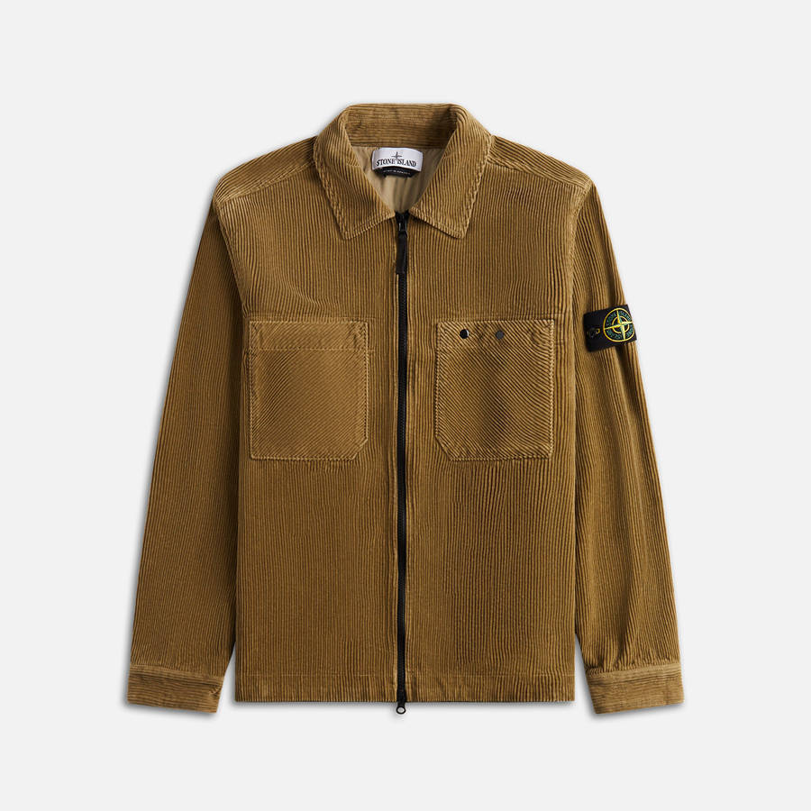 Brown Men Kith Stone Island Corduroy Shirts | 5019-PKQCV