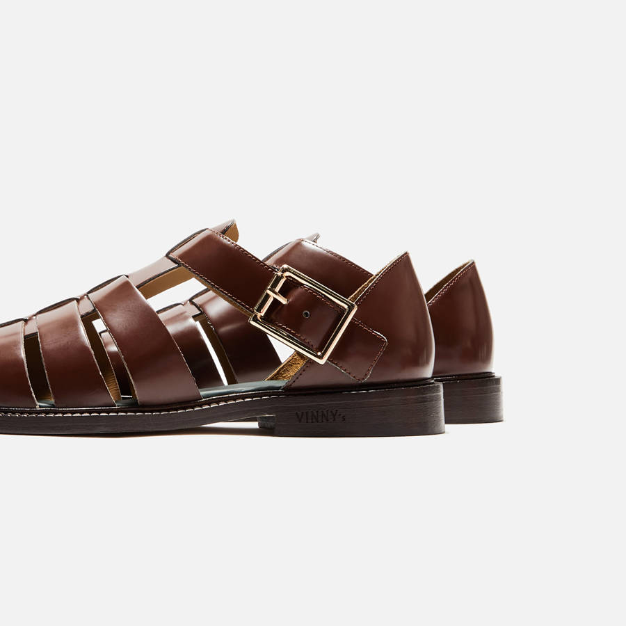 Brown Men Kith VINNY's Fisherman Sandals | 6217-IWFMC