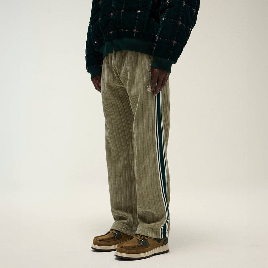 Brown Men Kith Velvet Cord Damon Track Pants | 4856-PNLFK