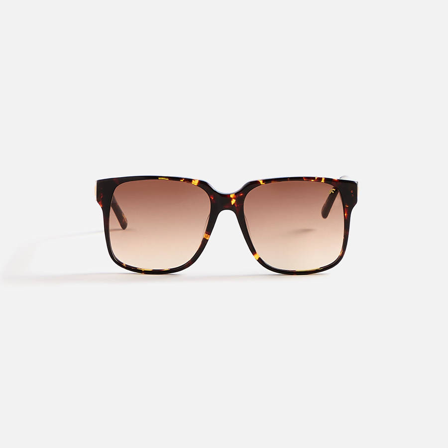 Brown Men Kith Vintage Frames Connoisseur Brown Tortoise Acetate Sunglasses | 8210-GZDNK