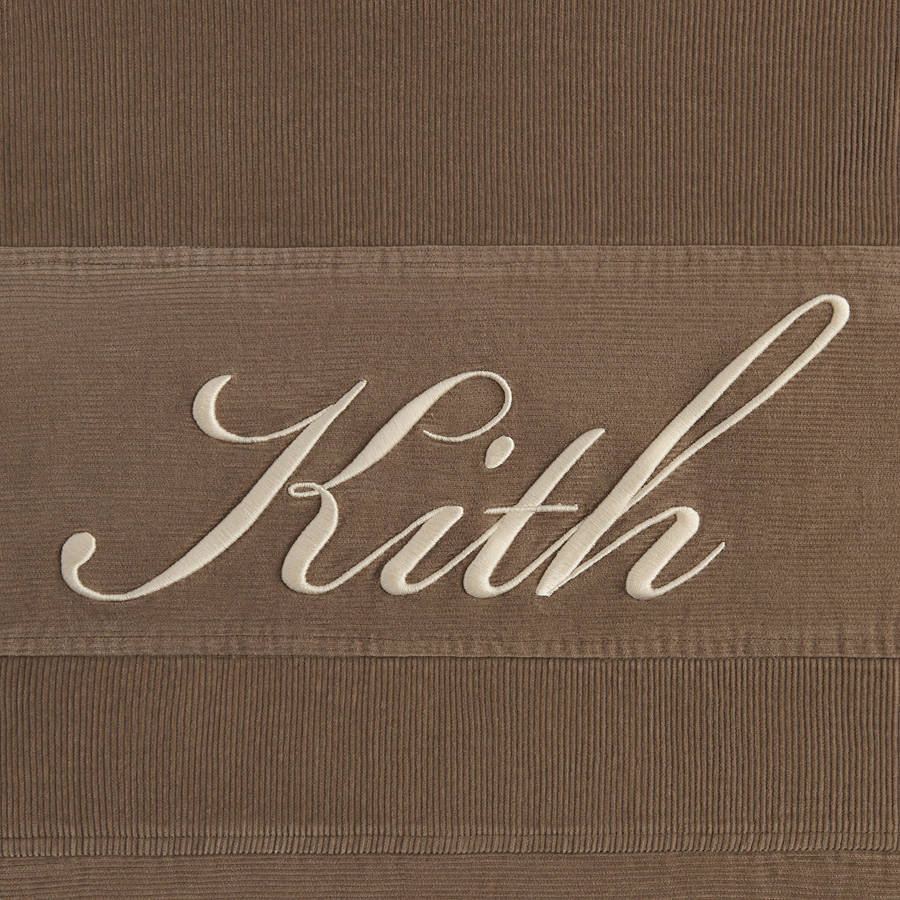 Brown Men Kith Washed Corduroy Caden Hoodie | 7459-SETQX