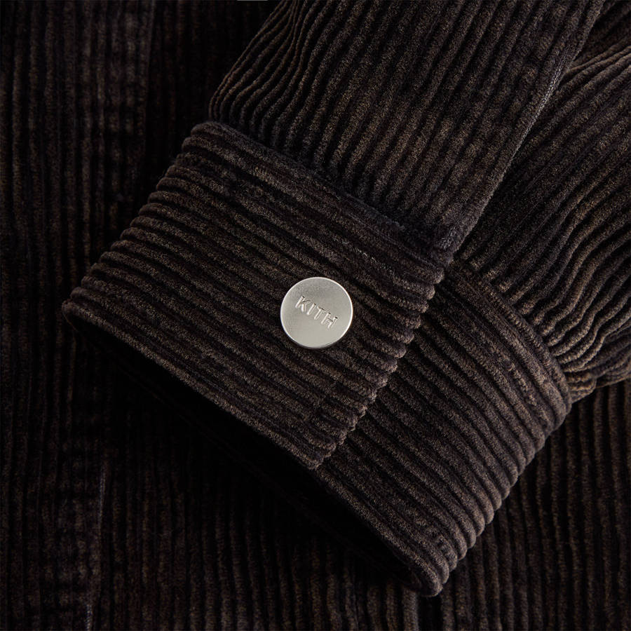 Brown Men Kith Washed Corduroy Laight Jackets | 7184-BXSPC