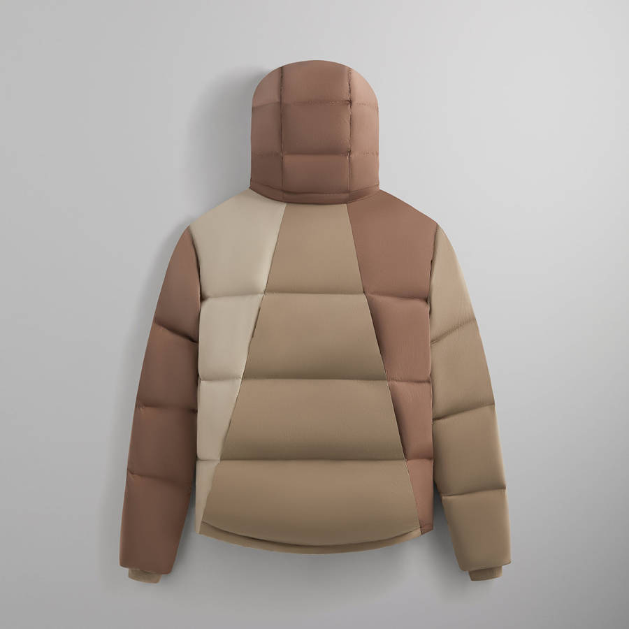Brown Men Kith Wrinkle Nylon Midi Puffers | 7190-KUGBA