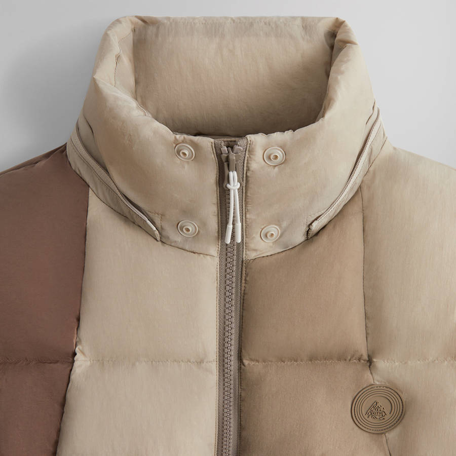 Brown Men Kith Wrinkle Nylon Midi Puffers | 7190-KUGBA