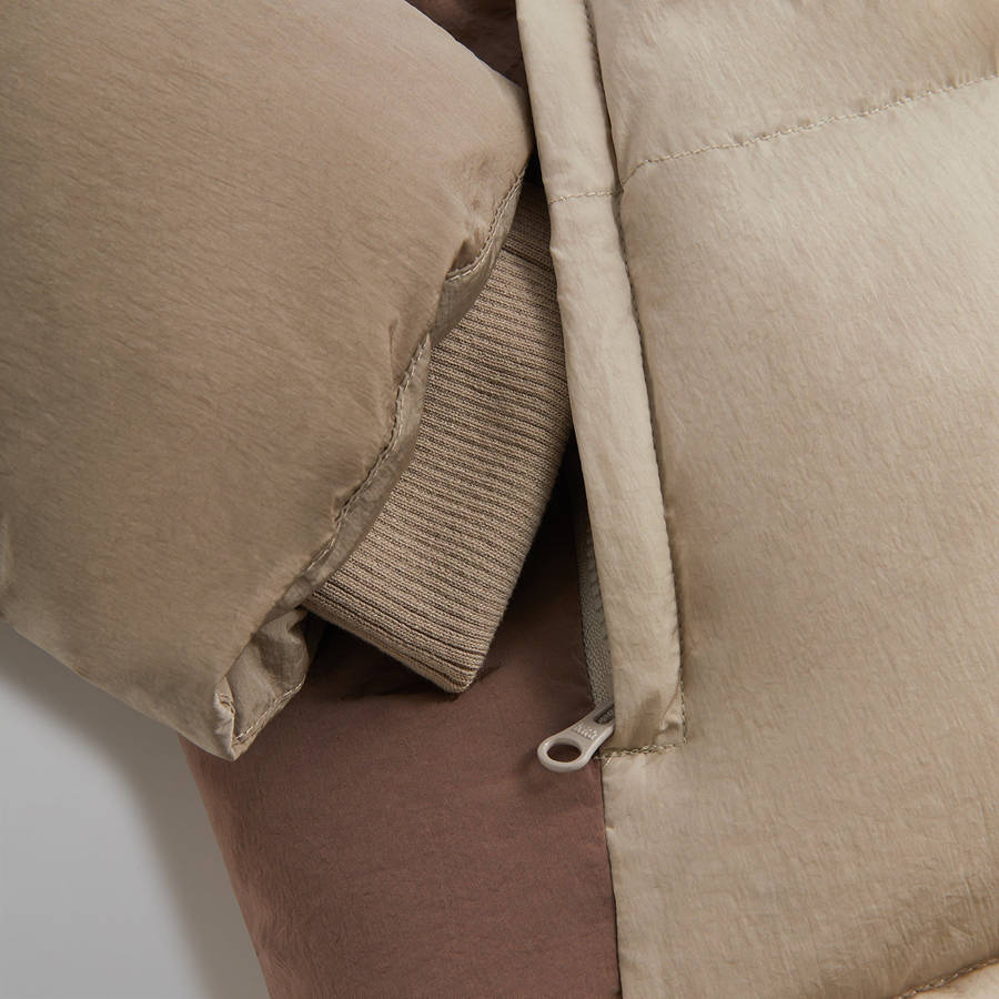 Brown Men Kith Wrinkle Nylon Midi Puffers | 7190-KUGBA