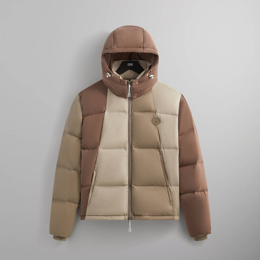 Brown Men Kith Wrinkle Nylon Midi Puffers | 7190-KUGBA