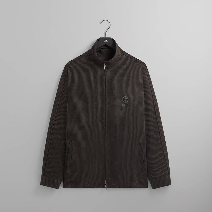 Brown Men Kith and Giorgio Armani Cupro Track Jackets | 3076-GKEVJ