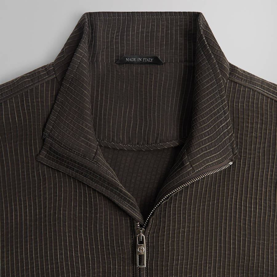 Brown Men Kith and Giorgio Armani Cupro Track Jackets | 3076-GKEVJ