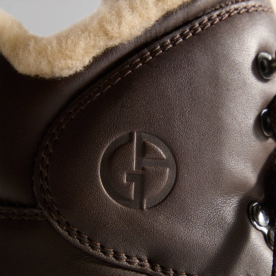 Brown Men Kith and Giorgio Armani Hiker Boots | 2839-UMDVH