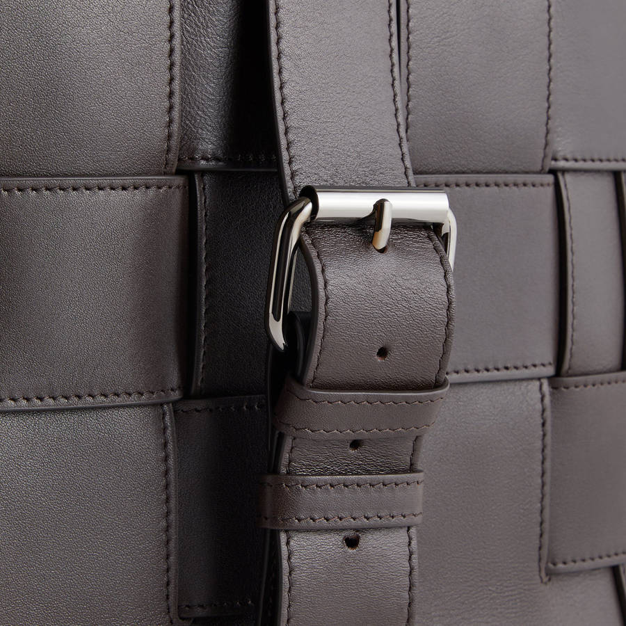 Brown Men Kith and Giorgio Armani Leather Woven Rucksack Bags | 8639-WEYLF