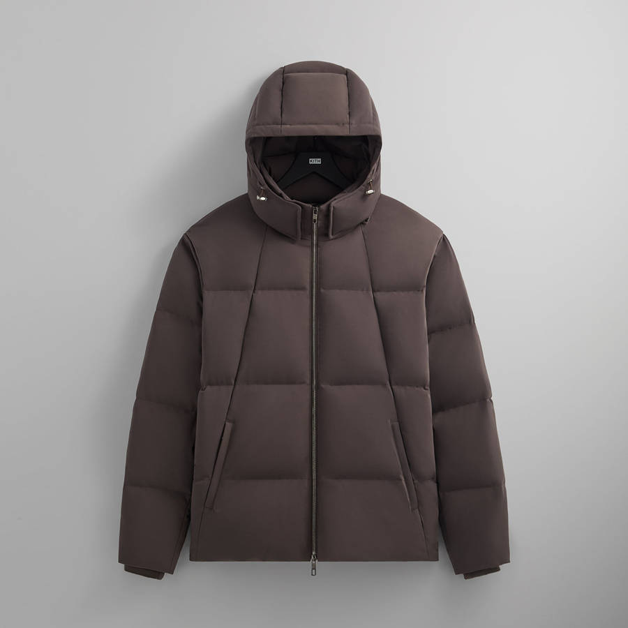 Brown Men Kith and Giorgio Armani Midi Puffers | 0261-RQUTL