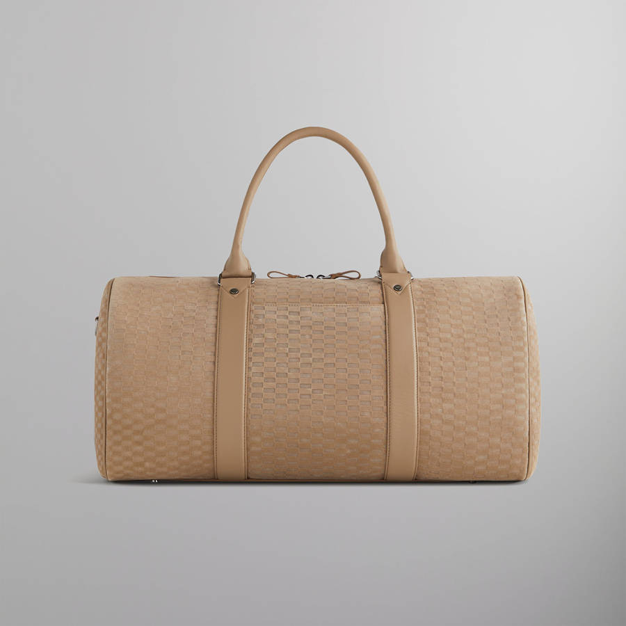 Brown Men Kith and Giorgio Armani Monogram Suede Duffle Bags | 0496-TQKRU