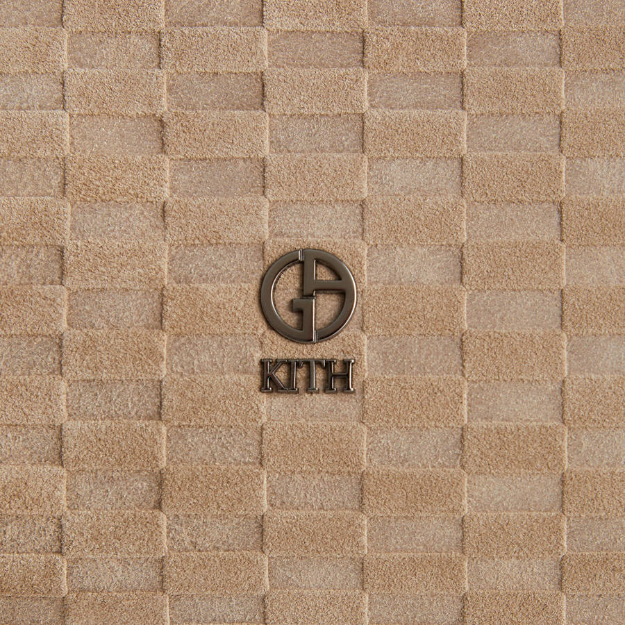 Brown Men Kith and Giorgio Armani Monogram Suede Duffle Bags | 0496-TQKRU