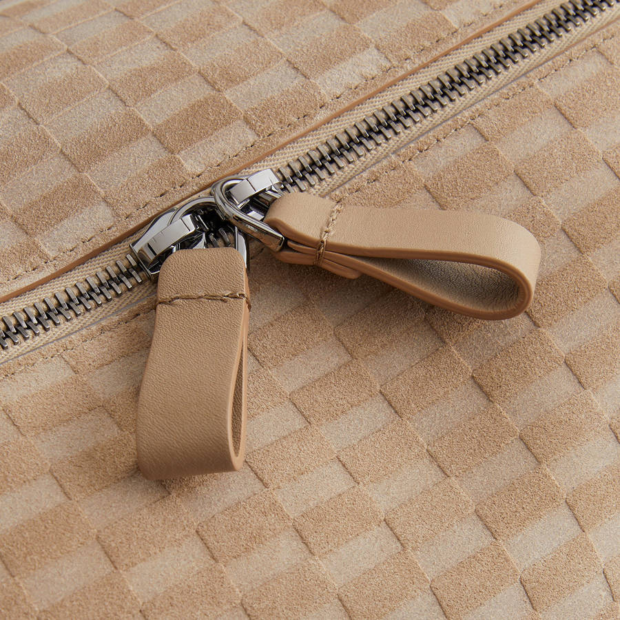 Brown Men Kith and Giorgio Armani Monogram Suede Duffle Bags | 0496-TQKRU