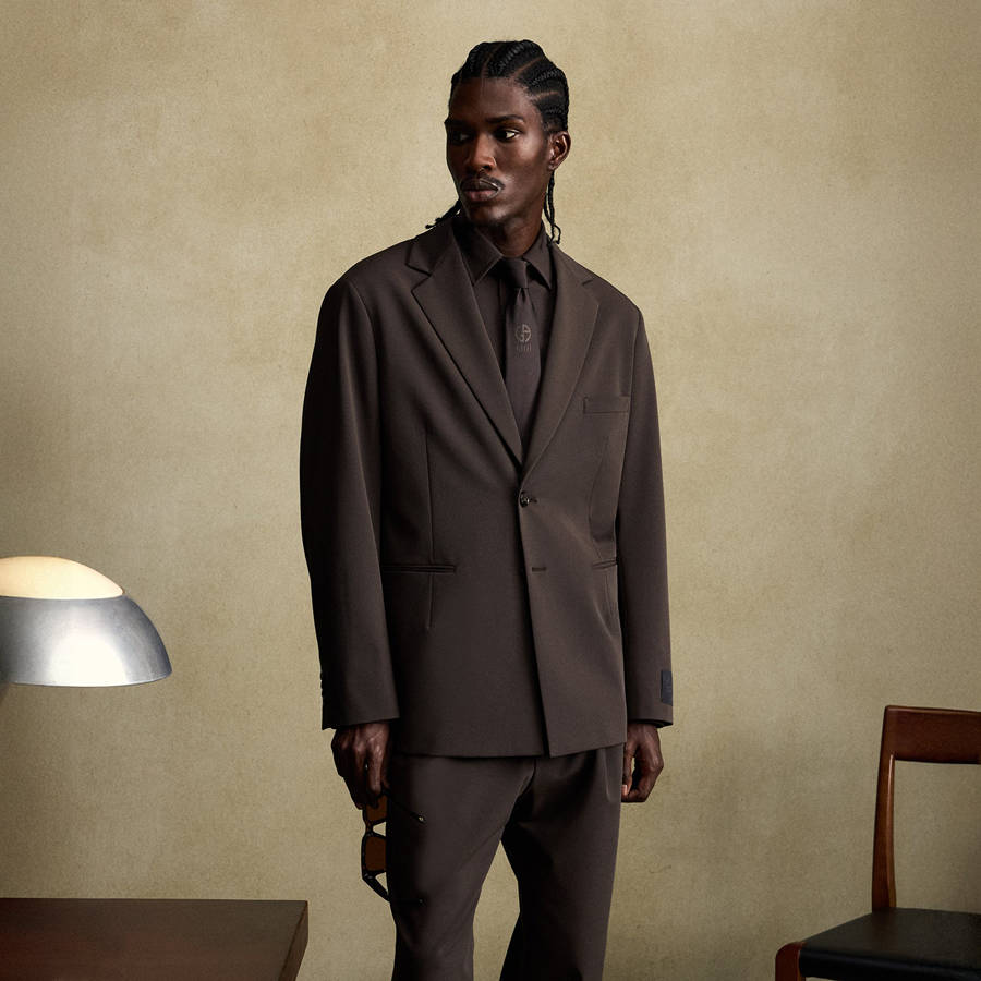 Brown Men Kith and Giorgio Armani Single Breasted Jackets | 5984-GNSOA