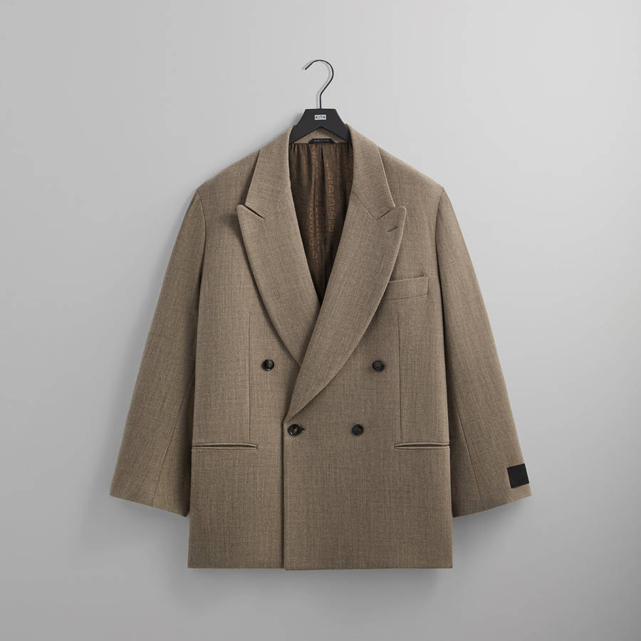 Brown Men Kith and Giorgio Armani Virgin Wool Double Breasted Jackets | 0289-ZANJE