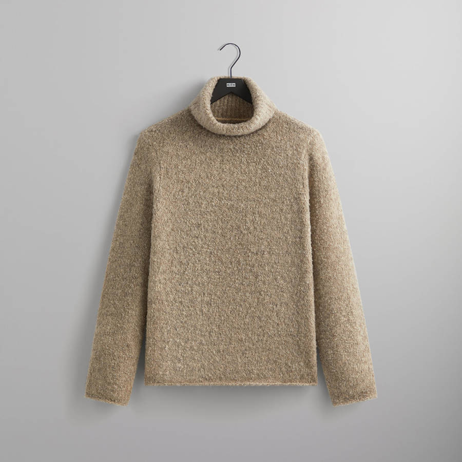 Brown Men Kith and Kin Speckled Boucle Walker Turtleneck Shirts | 4150-OZIQN