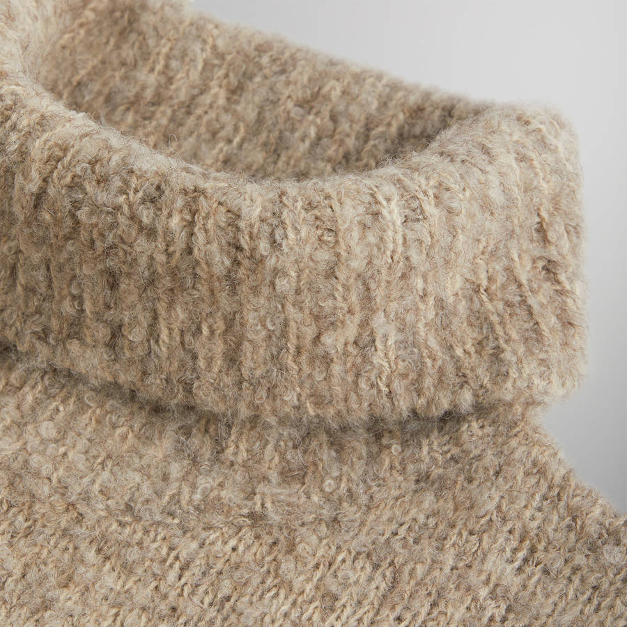 Brown Men Kith and Kin Speckled Boucle Walker Turtleneck Shirts | 4150-OZIQN