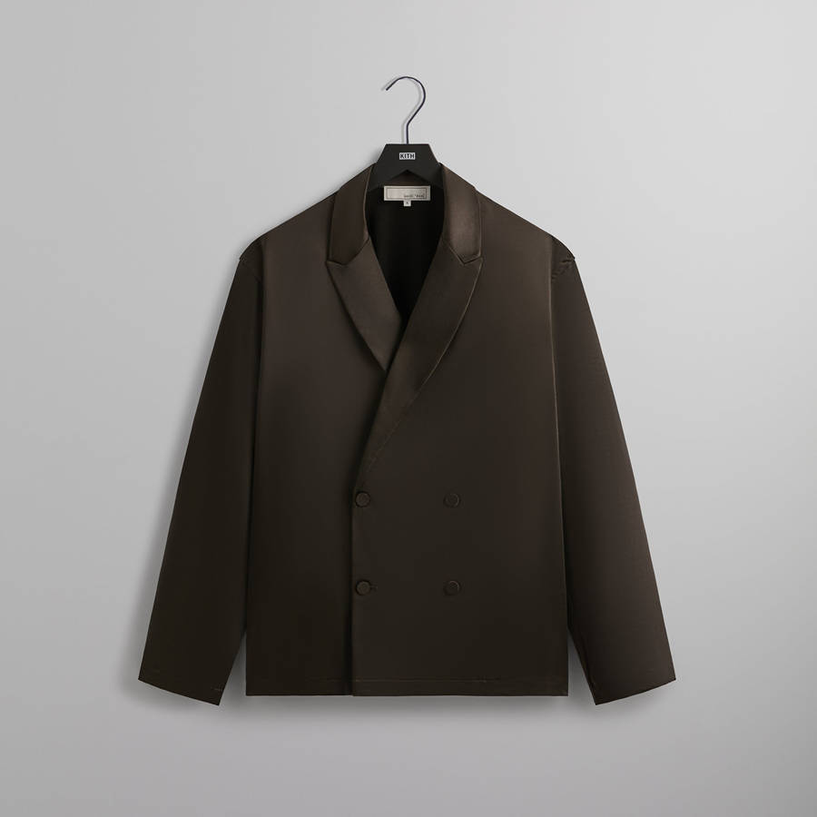 Brown Men Kith and Kin Vintage Satin Odin Blazer Jackets | 4310-FMRYV