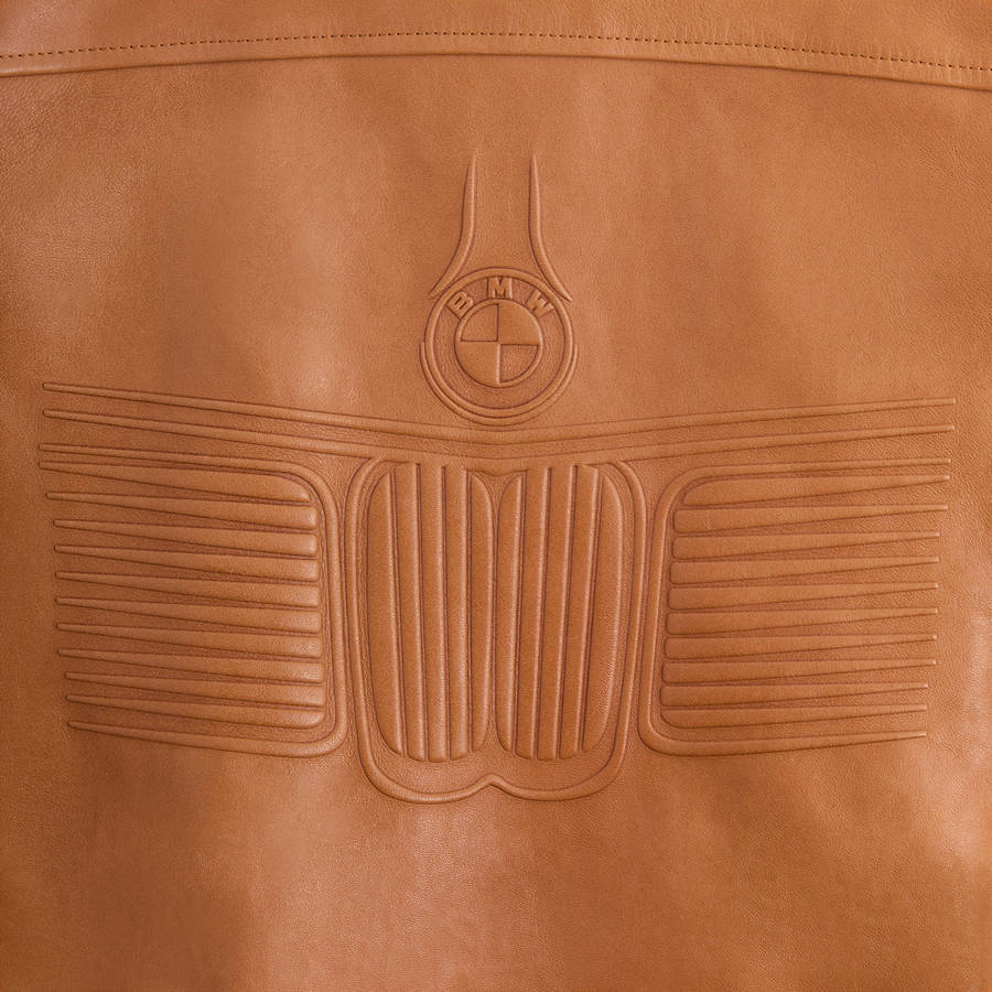 Brown Men Kith for BMW Leather Hawthorne Flight Jackets | 5264-ZGUQX