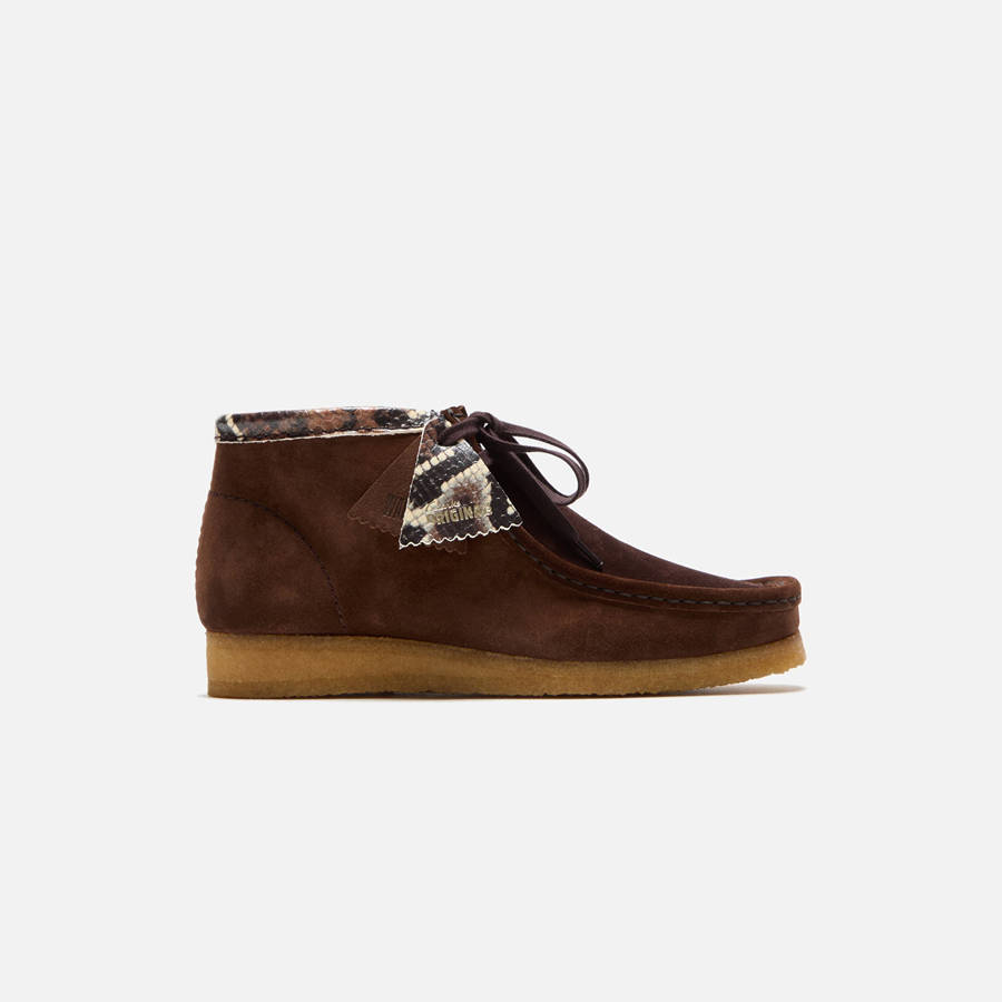 Brown Snake Men Kith Clarks Wallabee Boots | 8925-RIZJU