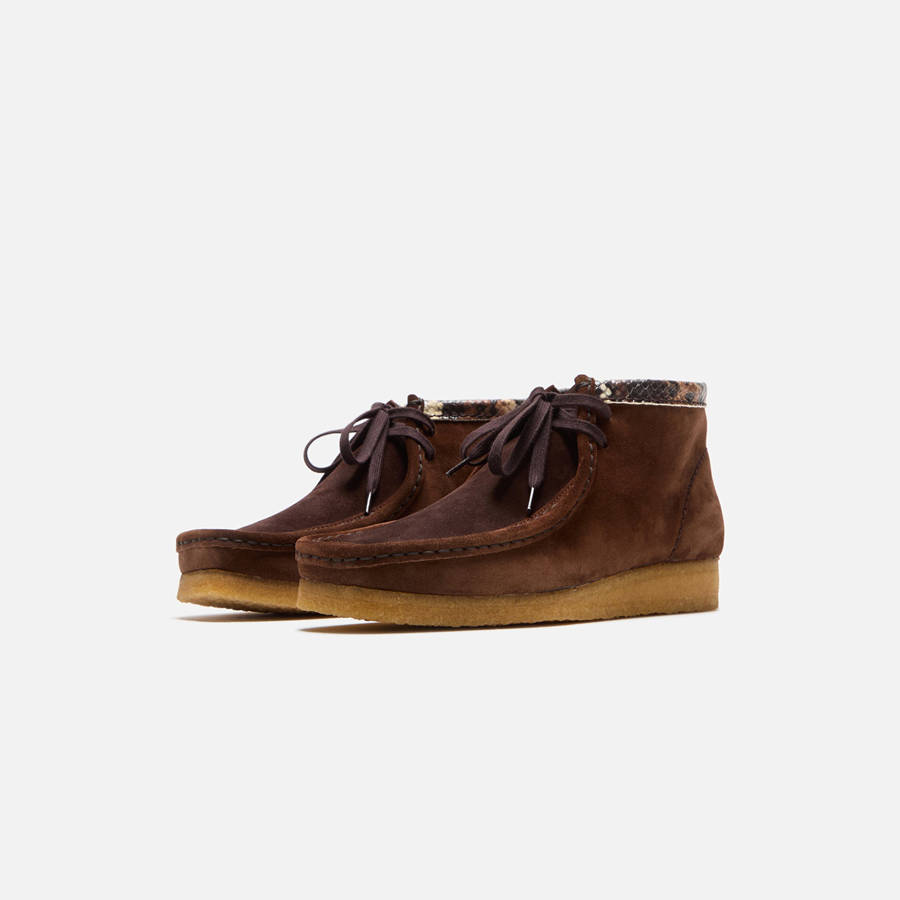 Brown Snake Men Kith Clarks Wallabee Boots | 8925-RIZJU