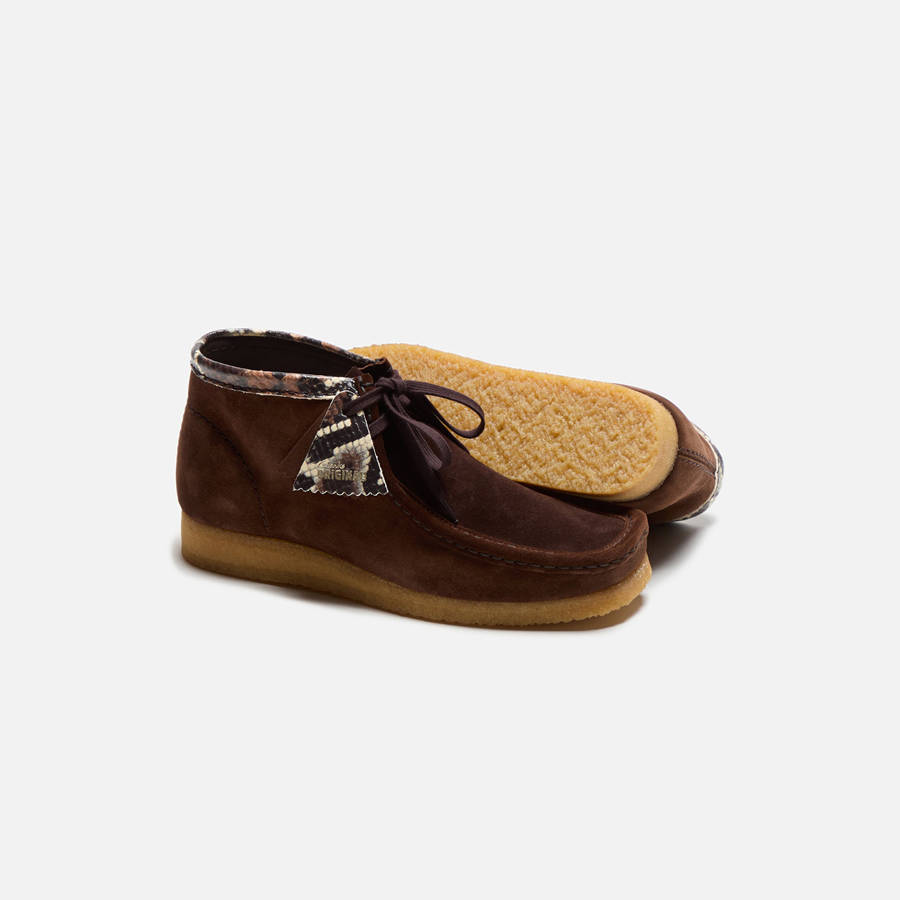 Brown Snake Men Kith Clarks Wallabee Boots | 8925-RIZJU