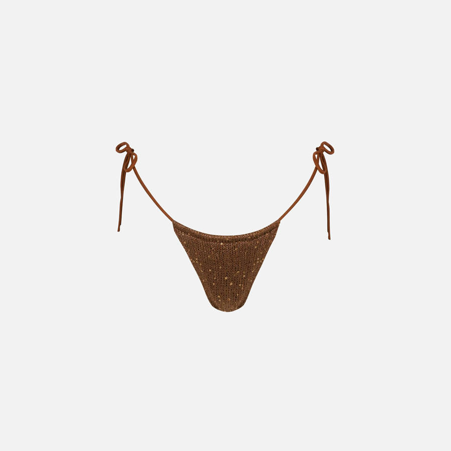 Brown Women Kith Asta Resort Lio Bikini Bottom Swim | 4180-IVUFQ